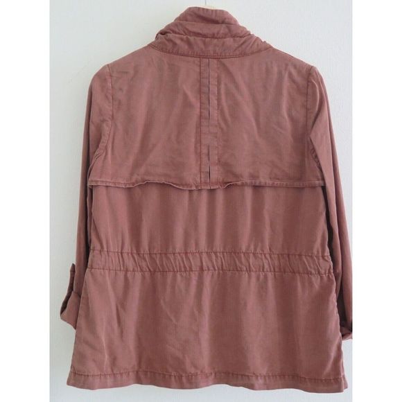 Cartonnier Anthropologie Women's Sz 4 Rust Brown Tencel Jacket Blazer - Picture 4 of 12